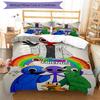 3-teiliges Regenbogenfreunde1 Muster Bettwäsche-Set Bettbezug-Set enthält Bettbezug & Kissenbezüge, perfekte Ganzjahres-Schlafzimmerdekoration & Geschenk