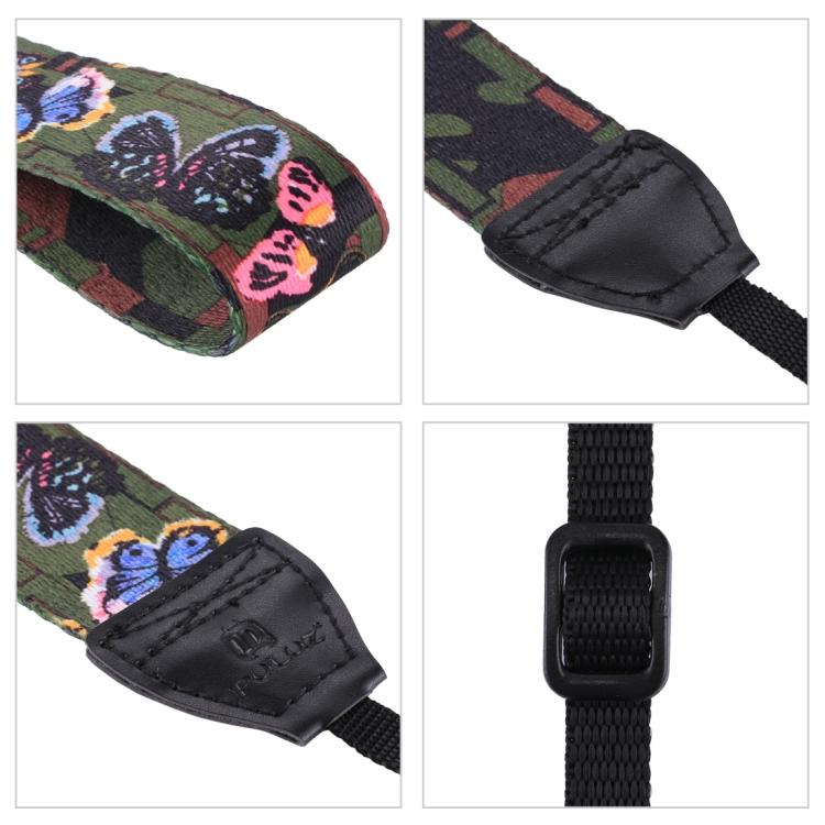 PULUZ Retro Ethnic Style Multi-color Series Butterflies Shoulder Neck Strap Camera Strap for SLR / DSLR Cameras