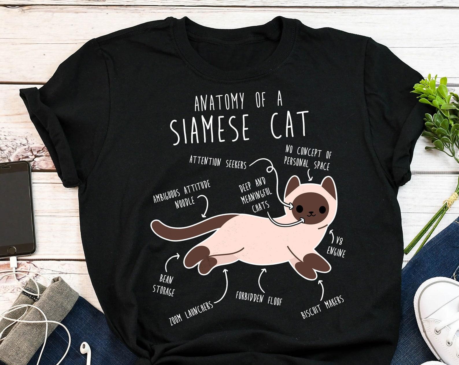Siamese Cat Shirt, , , Funny Cat Lover Gift, Cute Pet T-shirt, Siamese Lover Tshirt, Siamese Cat Tee, Siamese Mom, Dad, Animal 100