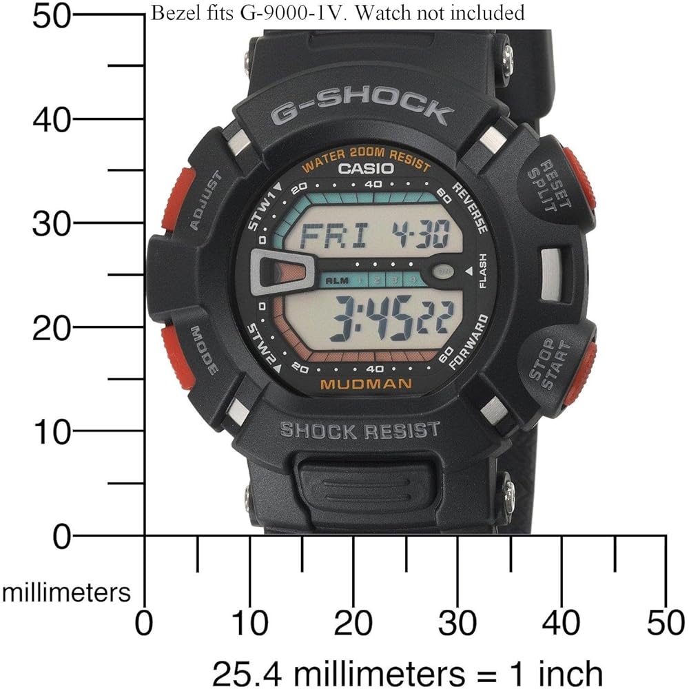 Casio G-9000-1 Bezel Replacement Part for G9000 Series Watch Black