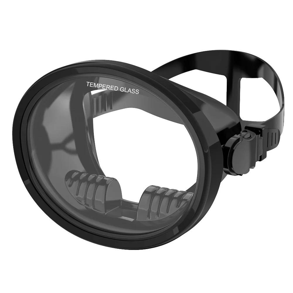 New Classic Oval Diving Mask Silicone Panoramic Spearfishing Mask Tempered Glass Lens Wide View Scuba Goggles Adults2
