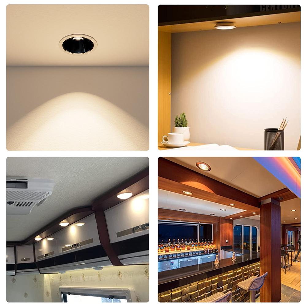 10 Pack G4 LED Bulbs AC/DC 12V 2W SMD2835 Super Bright for Recessed Puck Light Cabinet RV Interior Lighting