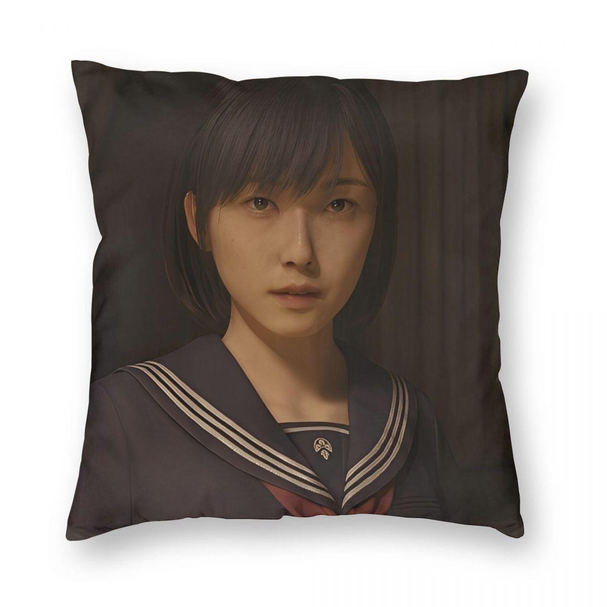 

Horror Game Silent Hill F Pillowcase Printed Cushion Cover Decorations Hinako Shimizu Pillow Case Cover Seater Zippered 12x12Inch