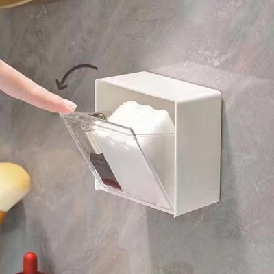 Wall Mounted Cosmetic Cotton Storage Box Cotton Swab Cosmetic Storage Box