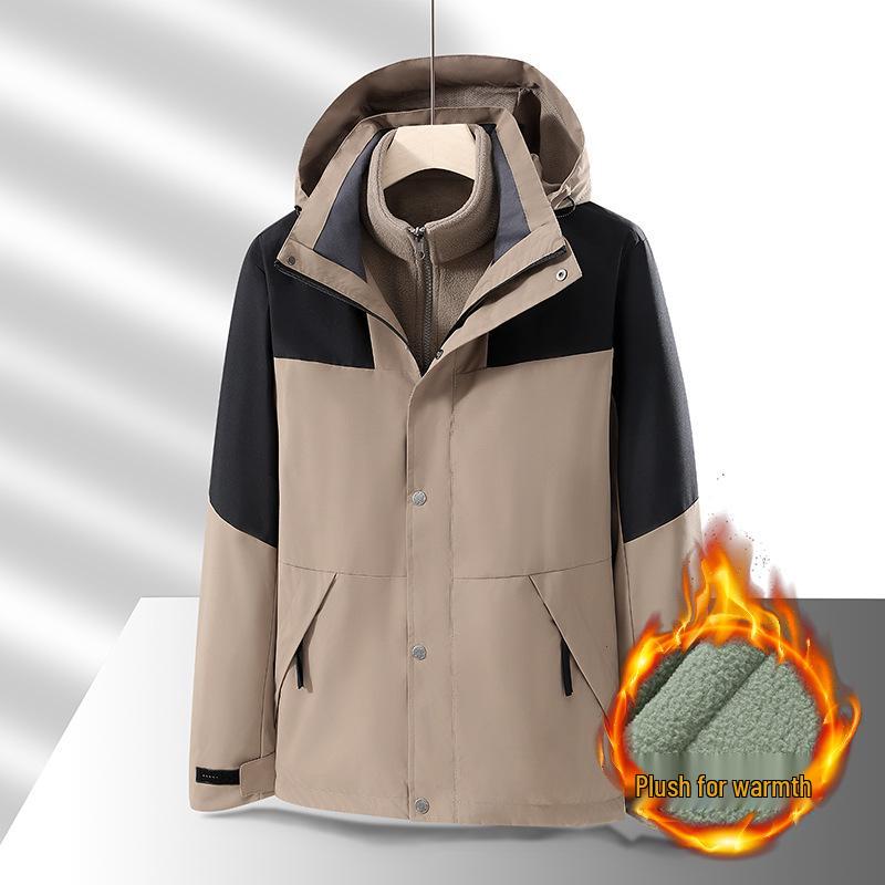 

Men s Waterproof 3-in-1 Mountaineering Jacket with Fleece Liner - Autumn/Winter Edition 3XL