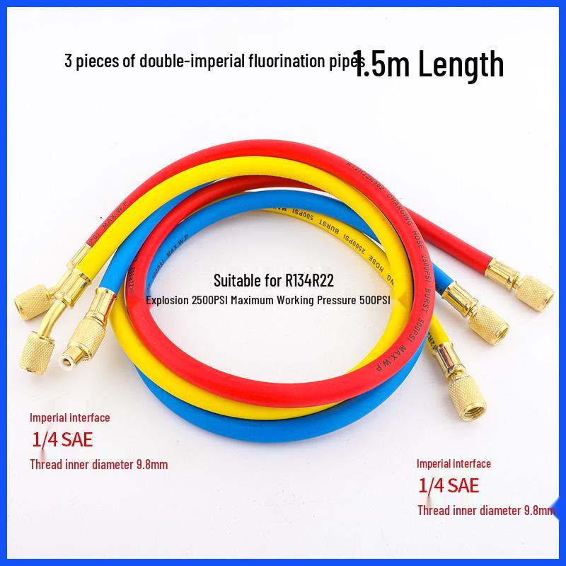 High-Pressure Refrigerant Charging Hose for Car AC (R410, R22, R134)