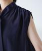 Nano Universe Shoulder Gathered Bowtie Size Blouse, S, Off-White