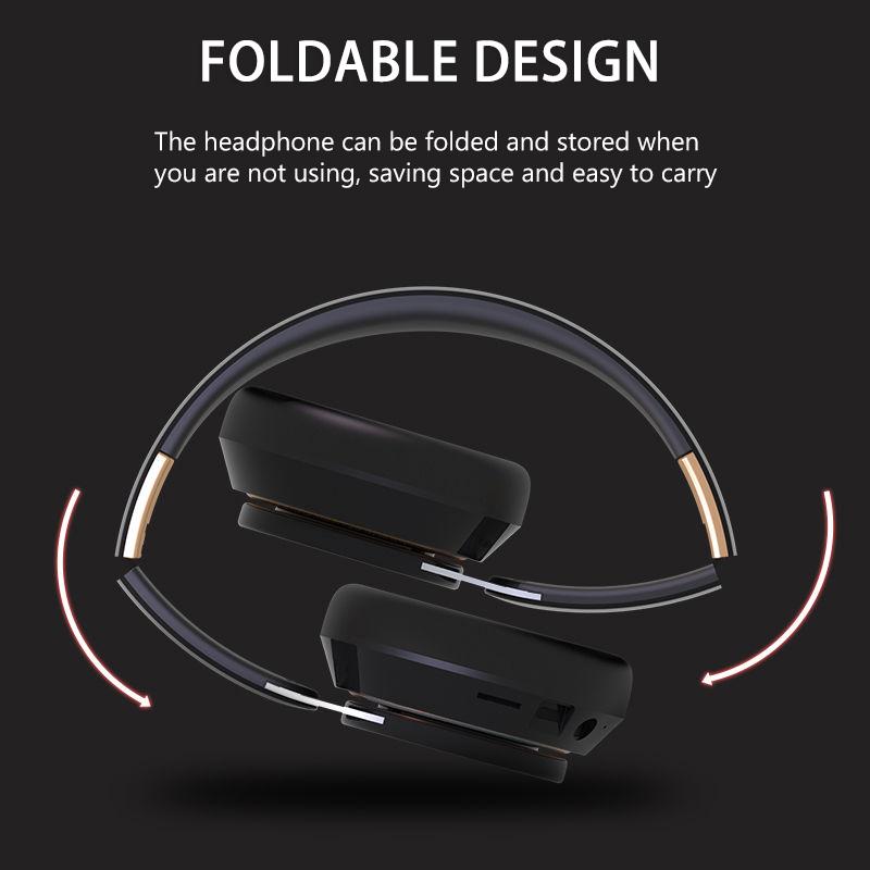 NEW 9D Surround Bass Gaming Headsets Foldable Wireless Bluetooth Earphones Noise Reduction Sports Headset With HD Mic Headphones
