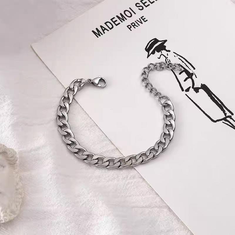 Koreanisches Trend-Titanstahlarmband: Unisex Hip-Hop-Stil, Schlichte Persönlichkeit für Studenten und Paare