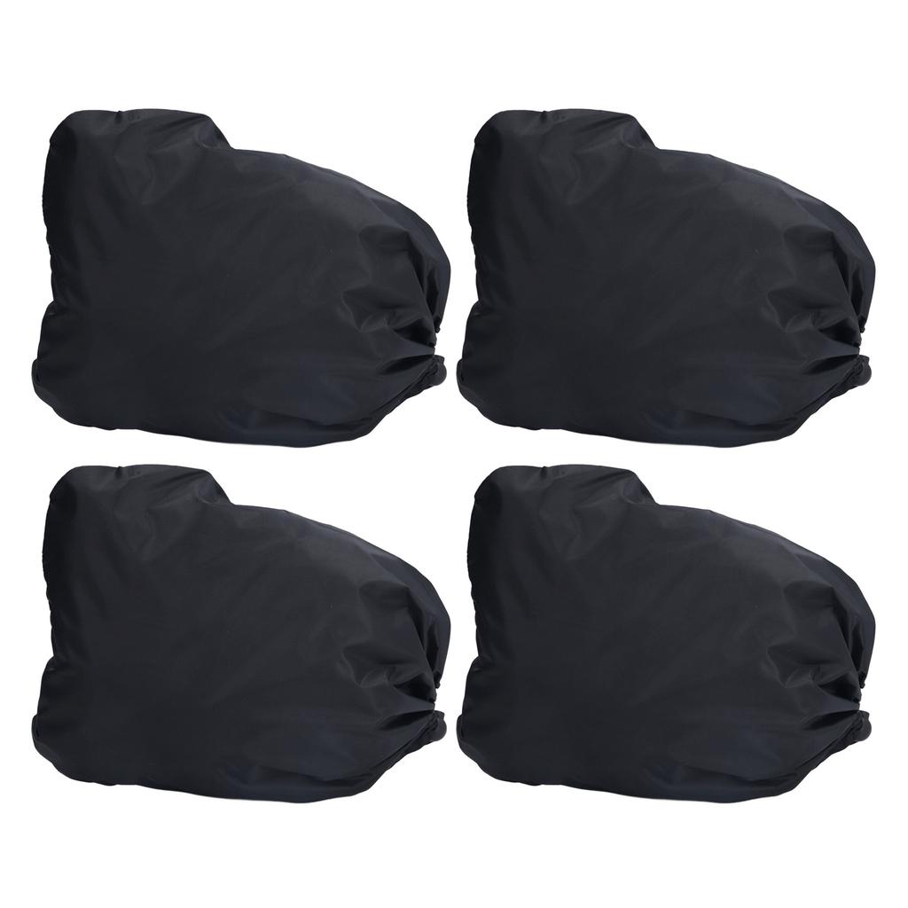 4PCS Car Rearview Mirror Protective Cover 190T Polyester Taffeta Faucet Frost Guard CoverBlack
