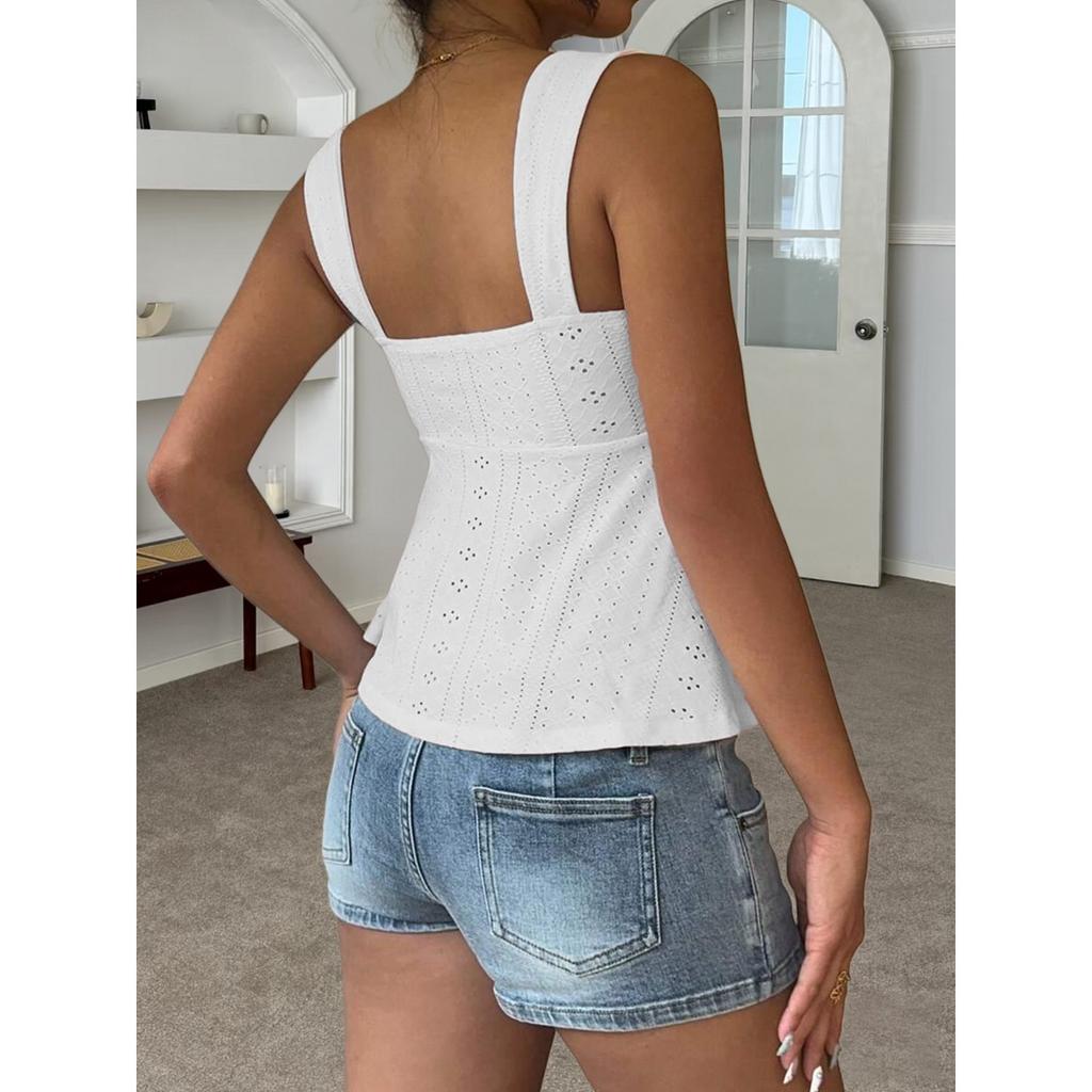 Summer New Women's Sexy Y2K Cami Top, Casual Versatile Sleeveless Tank Top for Women, Crossborder Fashion Outfit
