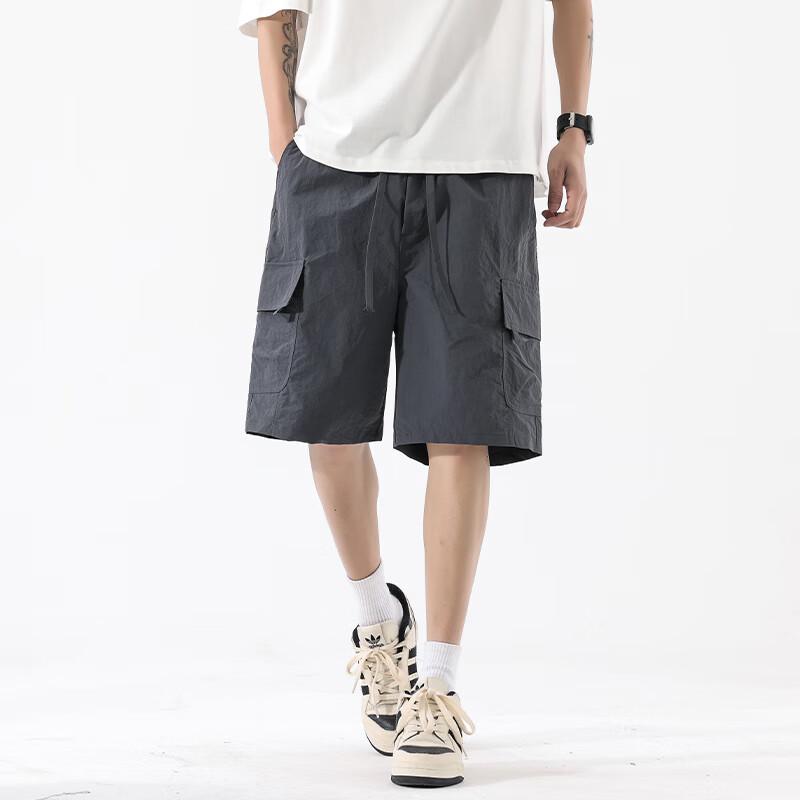 Men's Summer Elastic Waist Loose Cargo Shorts