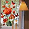 Flowers, Tulips, Butterfly Window Stickers, Electrostatic Stickers, Home Decoration Stickers