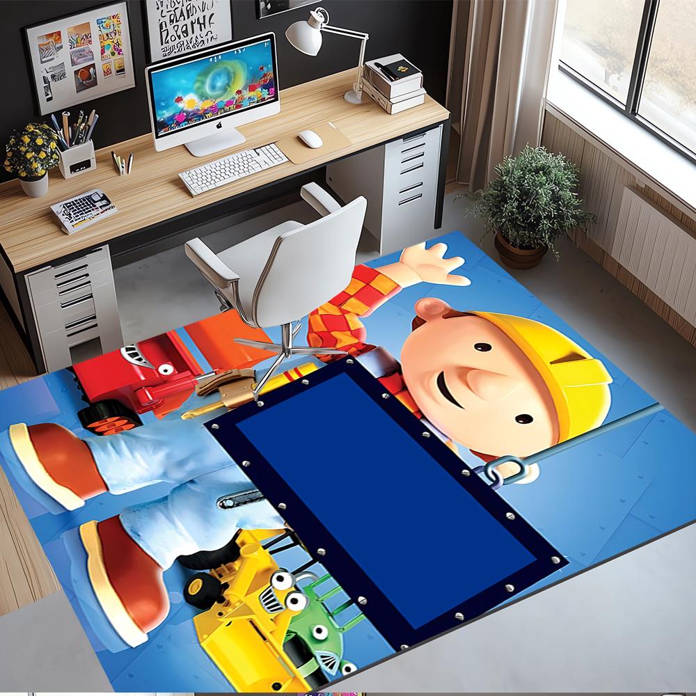 Bob the Builder Printed Carpet,Rug,for Office Chair Living Room Bedroom Kitchen Room Decor Gifts.
