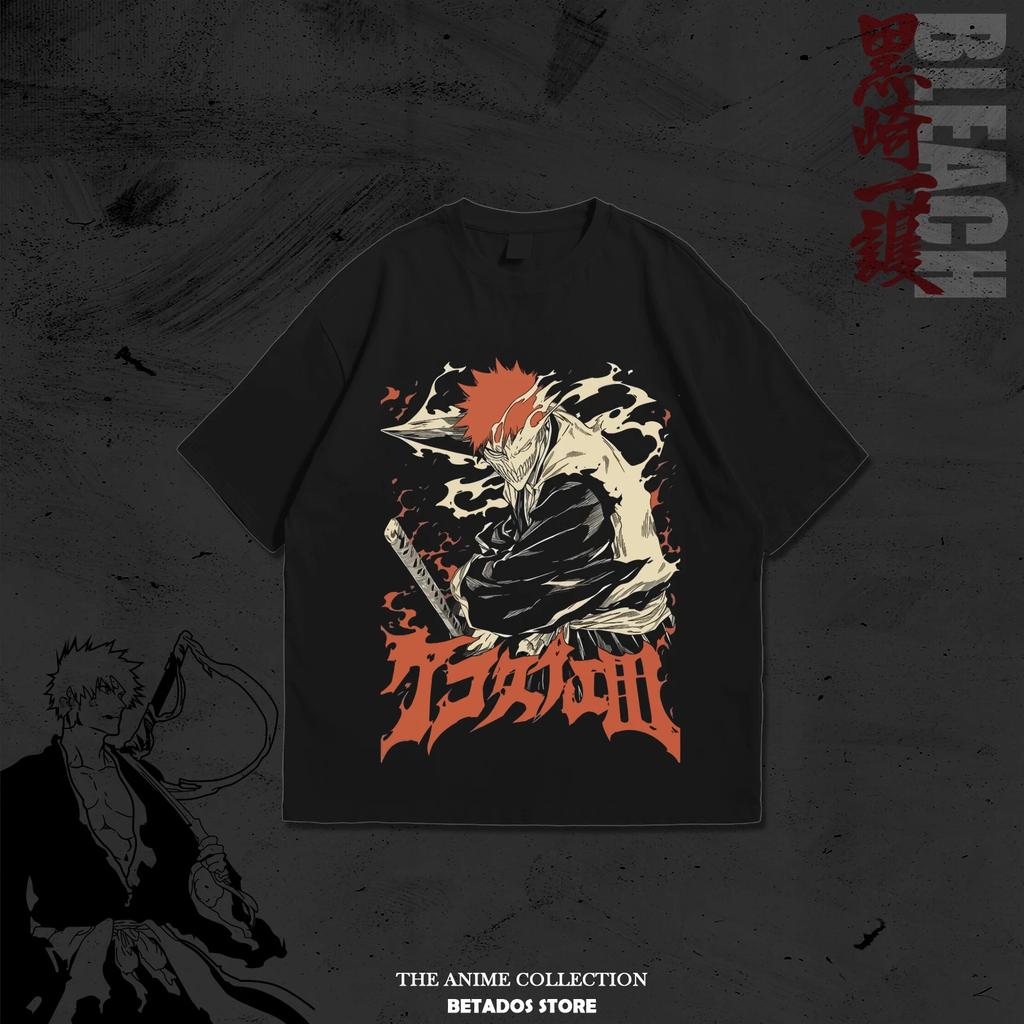 Y2k Lässige Baumwolle Locker Weich Harajuku Hohe Qualität Street T-Shirts BLEACH Print T-Shirt Männer Frauen Übergroß Damen Herren Kleidung