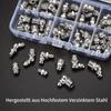 60 Pcs/set Metric Grease Fitting Kits,Including Straight and Angled Grease Fittings,for Lubricating Mechanical Components with Angled Grease Guns