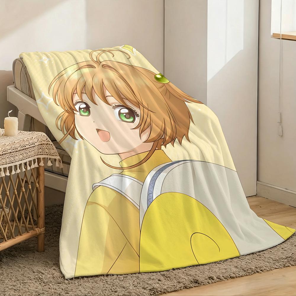 Cardcaptor Sakura Throw Lightweight 240g Flannel Blanket Soft Skin-friendly for Summer Cooling