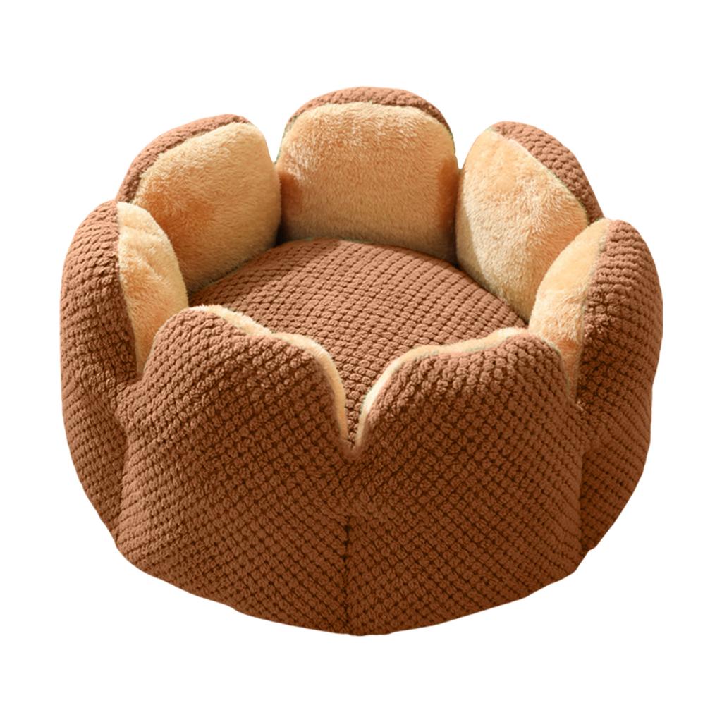 Dog Bed Stylish Flower Nest for Small Puppy Kitten Round Basket Pet Bed Detachable Cushion for Household