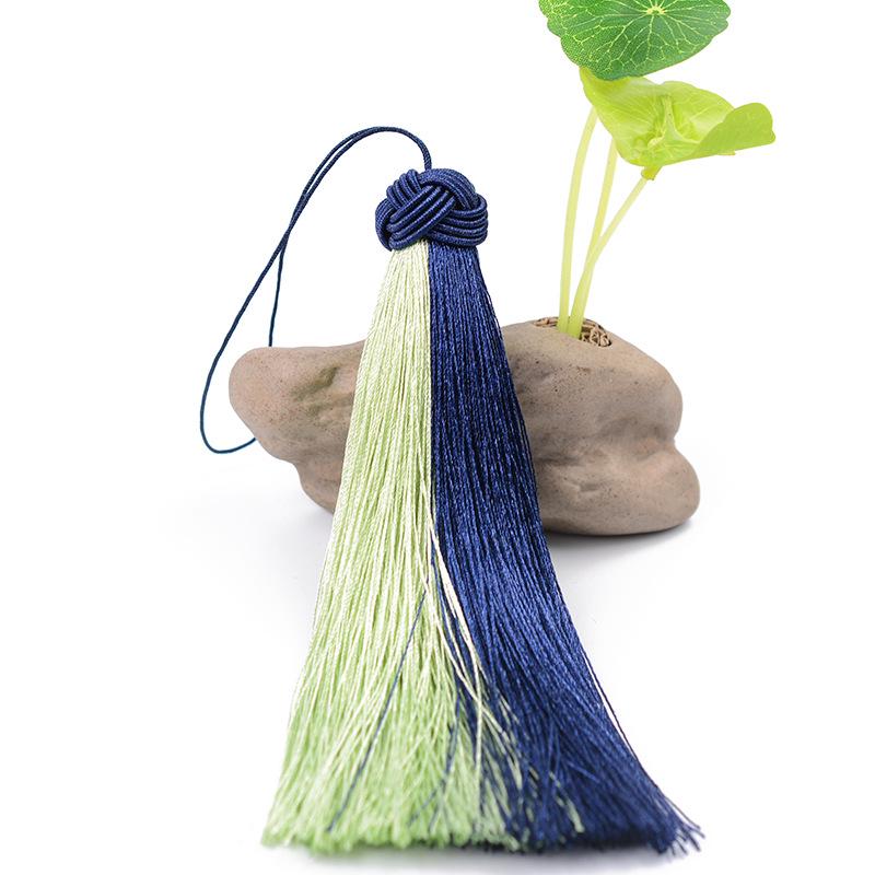 Hand-Woven Double Tassel Mixed-Color Bookmark: No Fading or Bending