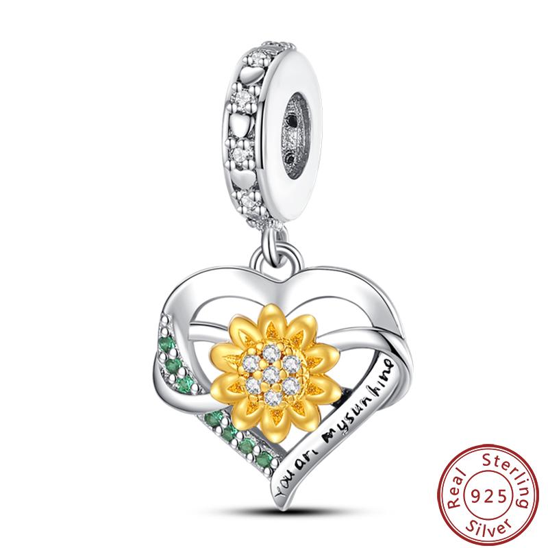 Copper Sincere Emotions Multiple Styles Heart-Shaped Romantic Charms Beads 3Mm Diy Fine Jewelry Making