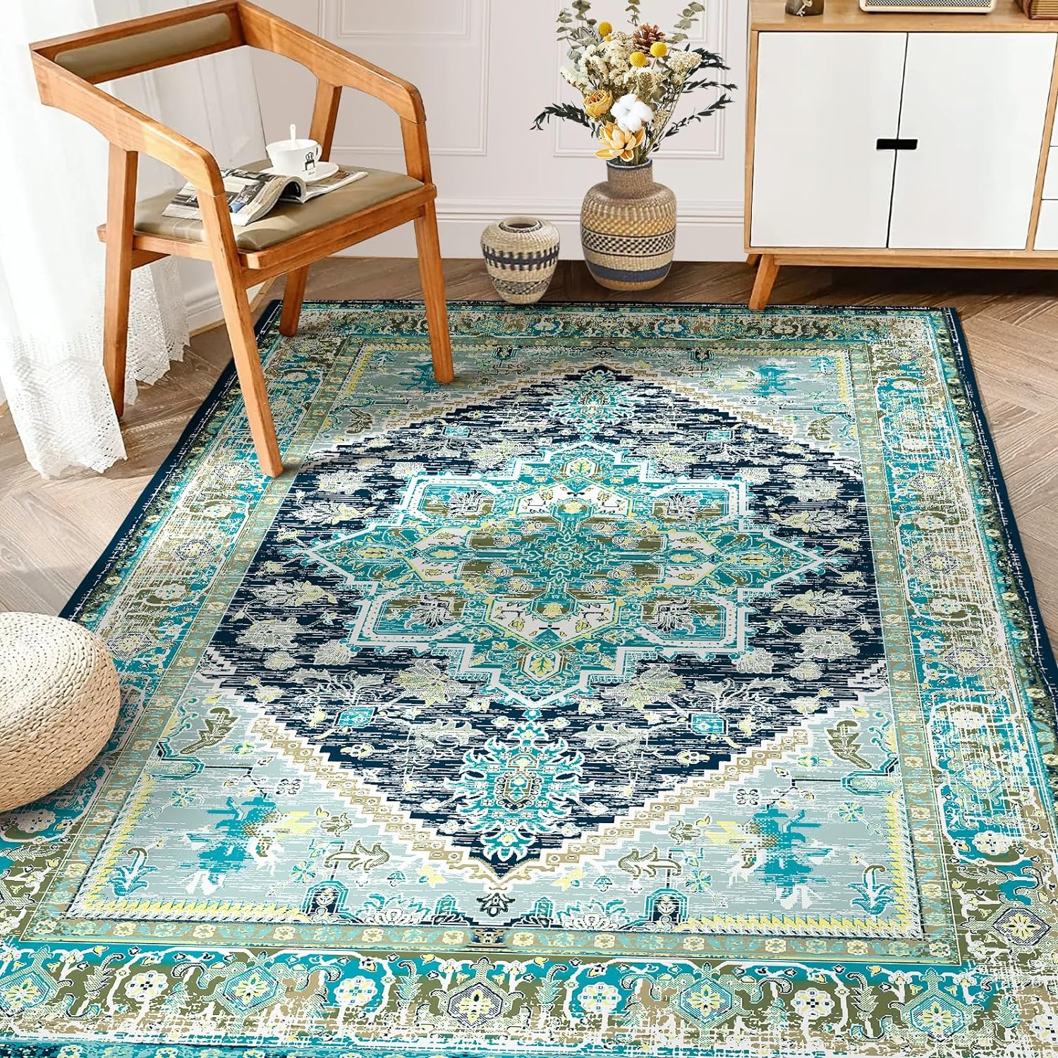 

Ковры Нескользящие Водостойкие Напольные Ковры Дверной Коврик Мягкий Винтажный Ковер для Гостиной Спальни Столовой Детской Комнаты В помещении Кремовый Моющийся Ковер 40x60cm