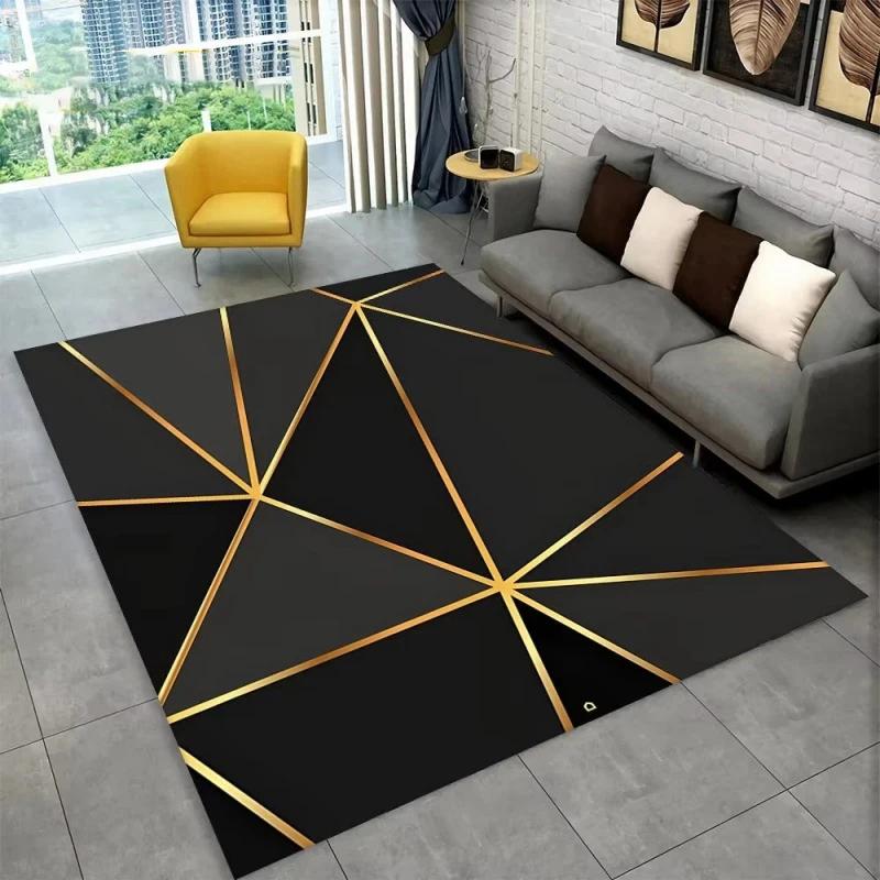 3D Geometric Illusion Area Rug Abstract Modern Carpet for Living Room Bedroom Kids Play Room Non-Slip Floor Mat