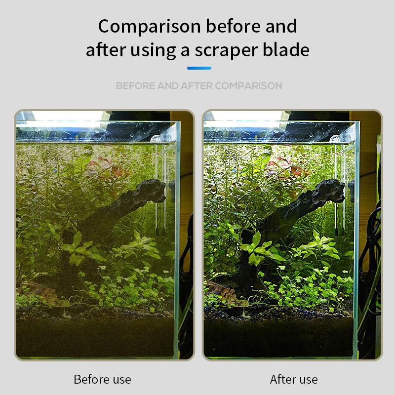 Fish Tank Cleaning Tool Flat Sand Algae Removal Dual-use Glass Algae Removal Scraper Household Cleaning Tool Aquarium Accessorie