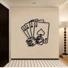 Vintage Poker Metal Wall Art, Ace Spades Hearts Dice Decor for Man Cave & Game Room