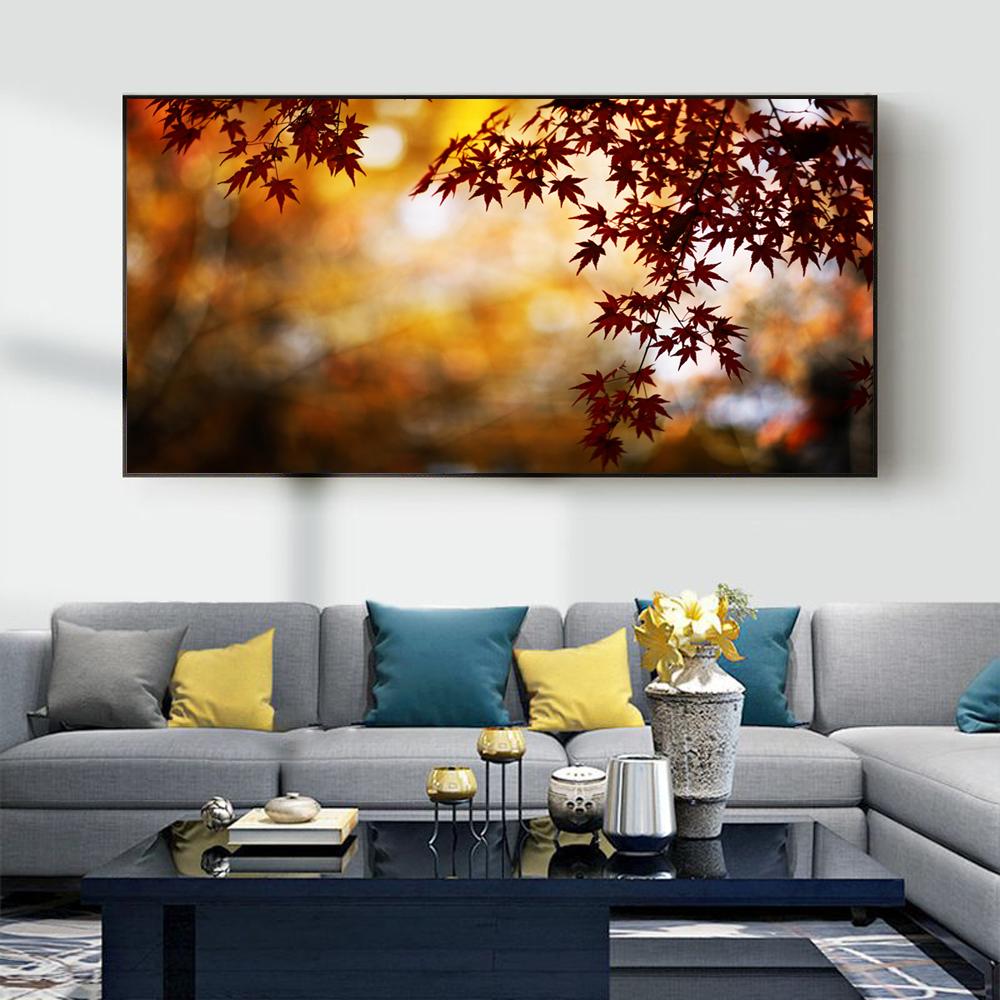 

Скандинавский пейзаж, картина маслом, красочный лес, река, искусство, холст, картина для гостиной, коридора, офиса, украшения дома, фреска без рамки 20*40cm No Frame