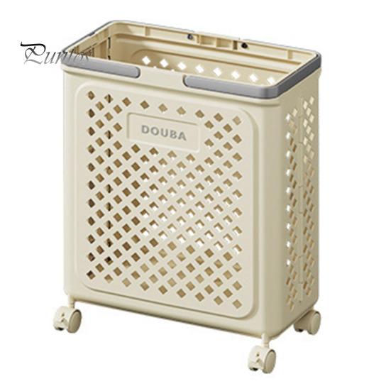 Składany kosz na pranie z kółkami Duża pojemność Pusty oddychający kosz na pranie na kółkach Kosz na brudne ubrania