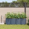 Garden Planter 4 pcs Grey 160 x 40 x 52 cm Plastic