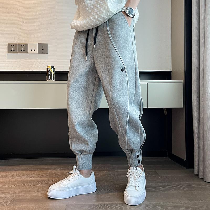 2025 Men Cross Pants Men Casual Sweatpants Korean Fashion Wide Leg Pants Mens Fitness Baggy Pants Skinny Trousers Jogger Pants