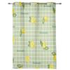 Karierte Buchstaben Zitronenblätter Fenstervorhang Wohnzimmer Luxus Volant Vorhang für Schlafzimmer Zuhause Küchendekor Vorhang