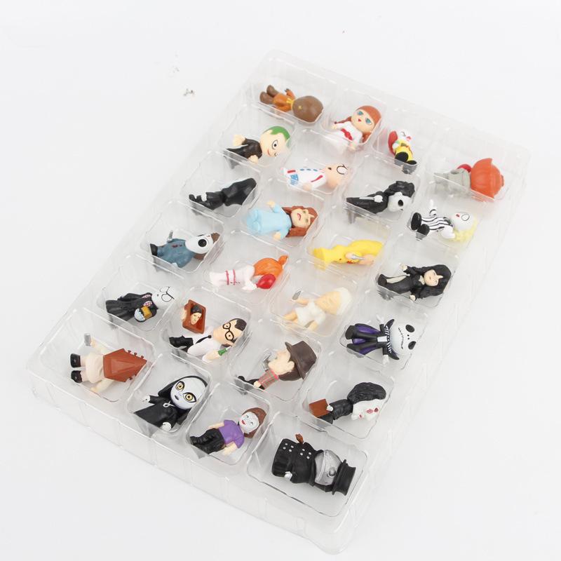 24 Clown Styles Blind Box Figurine Decoration with Hole Punch Feature