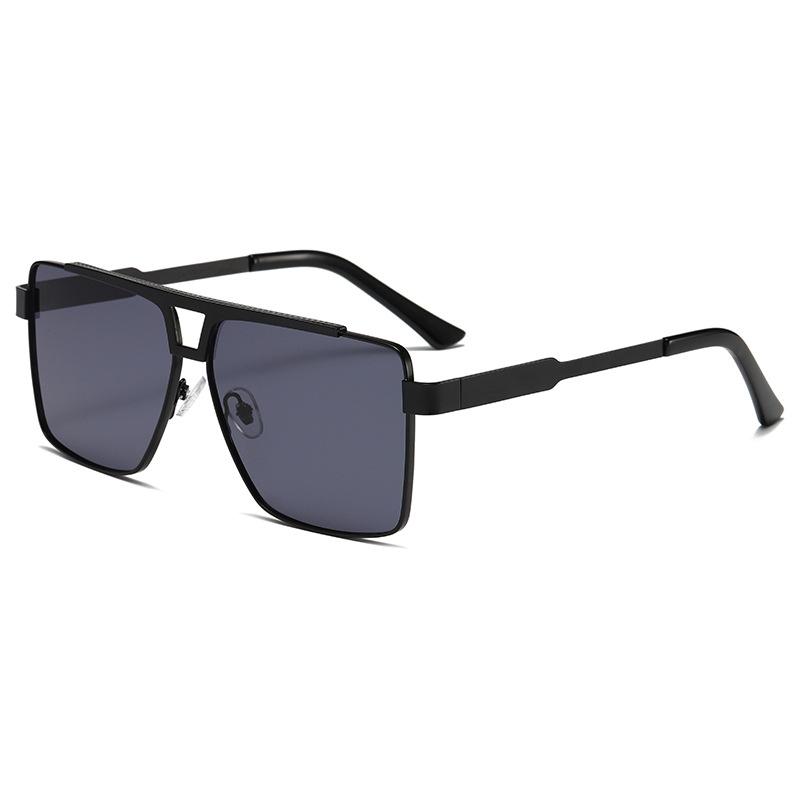 New Metal Double Beam Square Frame Women Sunglasses High Quality Men Aviator Sun Glasses Fashion Luxury Brand Designer Eyewear