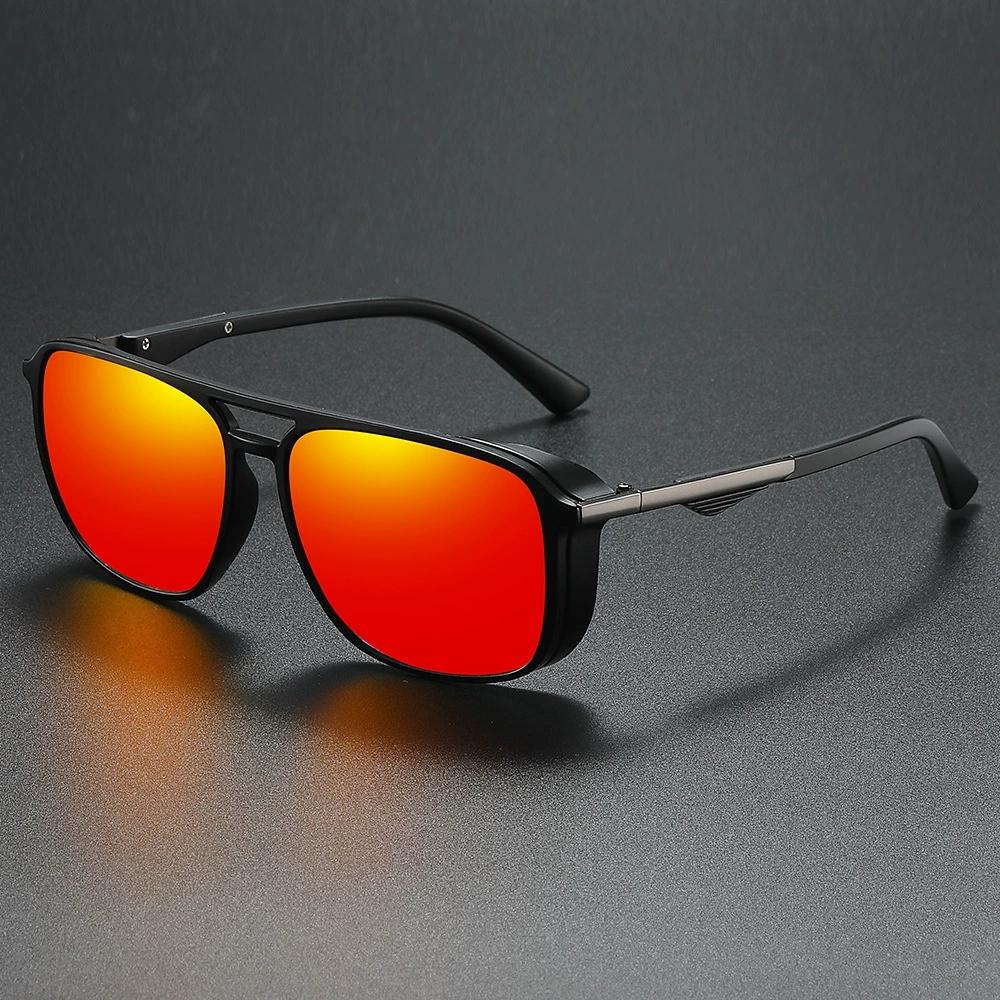 New Steampunk Men's Polarized Sunglasses Classic Punk Male Sun Glasses Fashion Outdoor Fishing Driving Shades