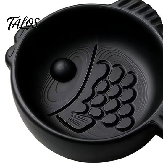 Pet Supplies for Small Cats Fish Shaped Cat Bowl, 3D Printed Slow Feeder Easy Clean Bowl Cute Plastic Food Dish Indoor Kittens