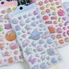 Cartoon 3D Relief Fun Stickers 4 Pieces Cute Waterproof Decorative Stickers for Kids' DIY Decoration BulingBulingStickers Store