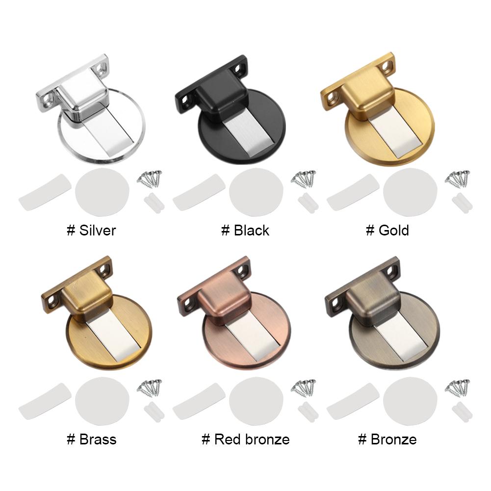 Magnetic Door Stop Door Stopper Nail-Free Stainless Steel Door Holder Catch Protective Versatile for Furniture Hardware