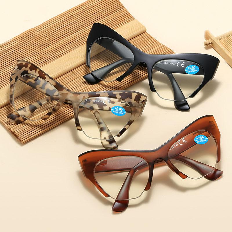 Vintage Oversized Sexy Cat Eye Reading Glasses Women Myopia Customize Prescription Optical Lens Anti Blue Light Eyeglasses Frame