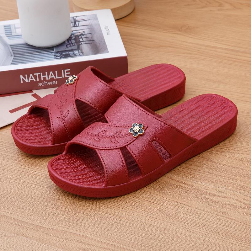 Spring-Summer Women's Leisure Flip-Flops: Outdoor PVC Flat Heel Slippers