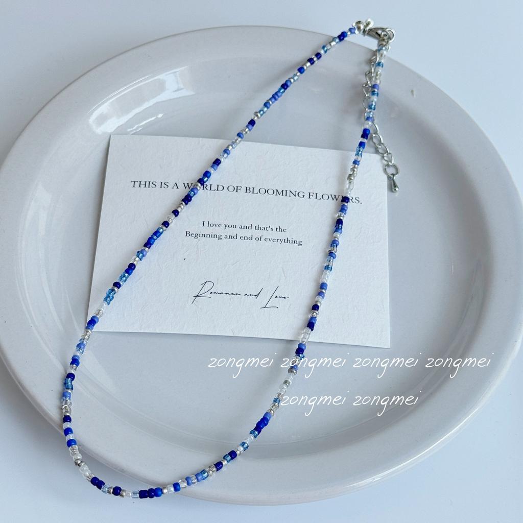 Einfacher Perlen-Choker Damen Koreanische Mode Anhänger Bunt Handgemacht Boho Halskette Kette Halskette Damen Schmuck Geschenk