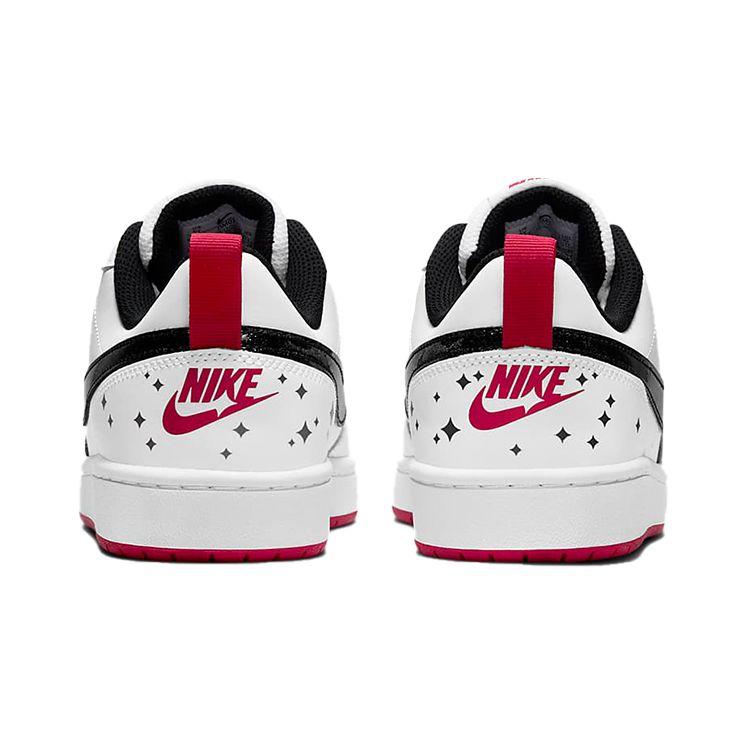 Nike Court Borough Low 2 SE GS White Very Berry Kids Sneakers Black DM0110-100