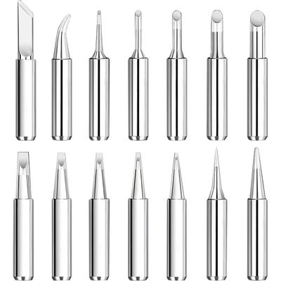 14 Pcs 900M-T Soldering Iron Tips, Universal Replacement Solder Tips Compatible with Hakko Yihua Stations High Performance Long-Lasting