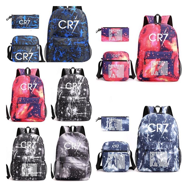 Fashionable Cr7c Teenager Backpack Set With Pen Bag Wholesale