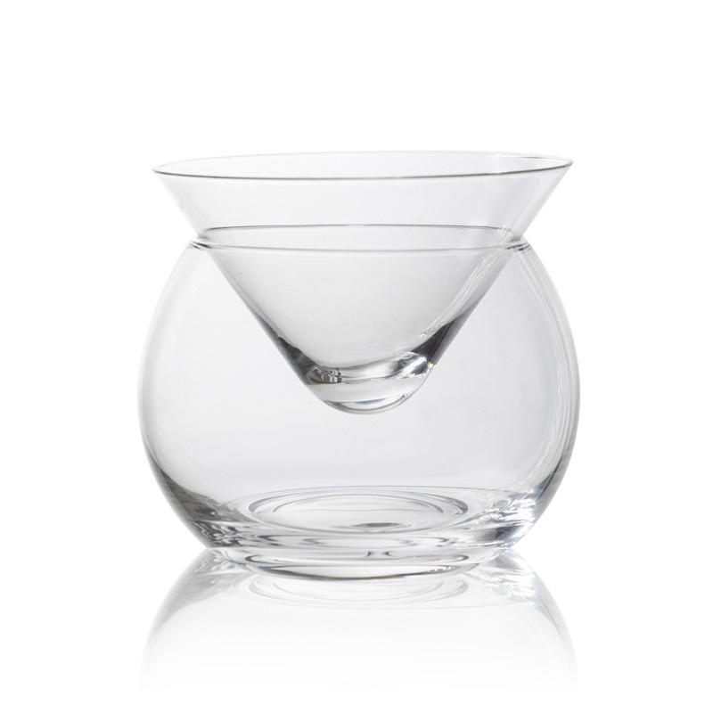 

Luxury Crystal Glass Cocktail Set Martini Glass and Molecular Mixology Shaker Barware for Home Bar Party Supplies 150ml