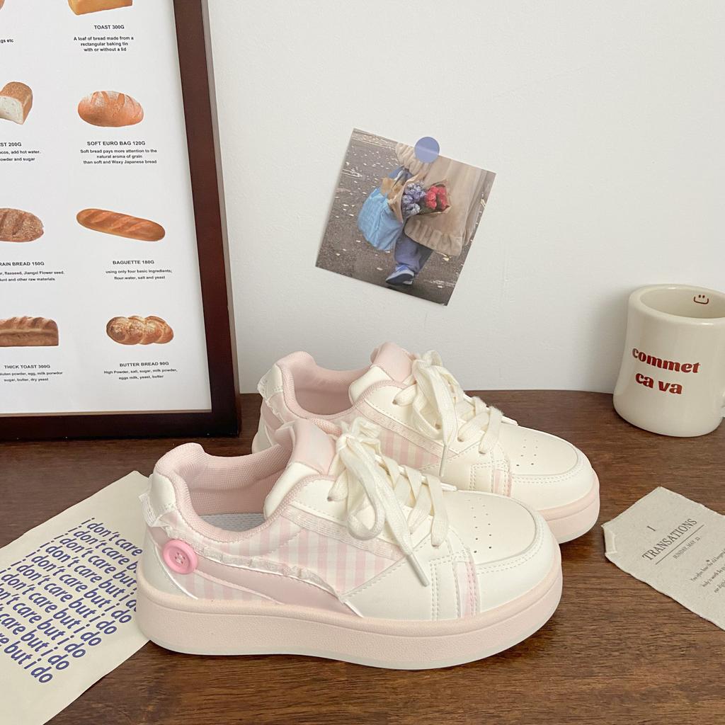 Rosa Plateau 22 Sommer Neu Schick Nischen Design Sport Atmungsaktiv Board Schuhe