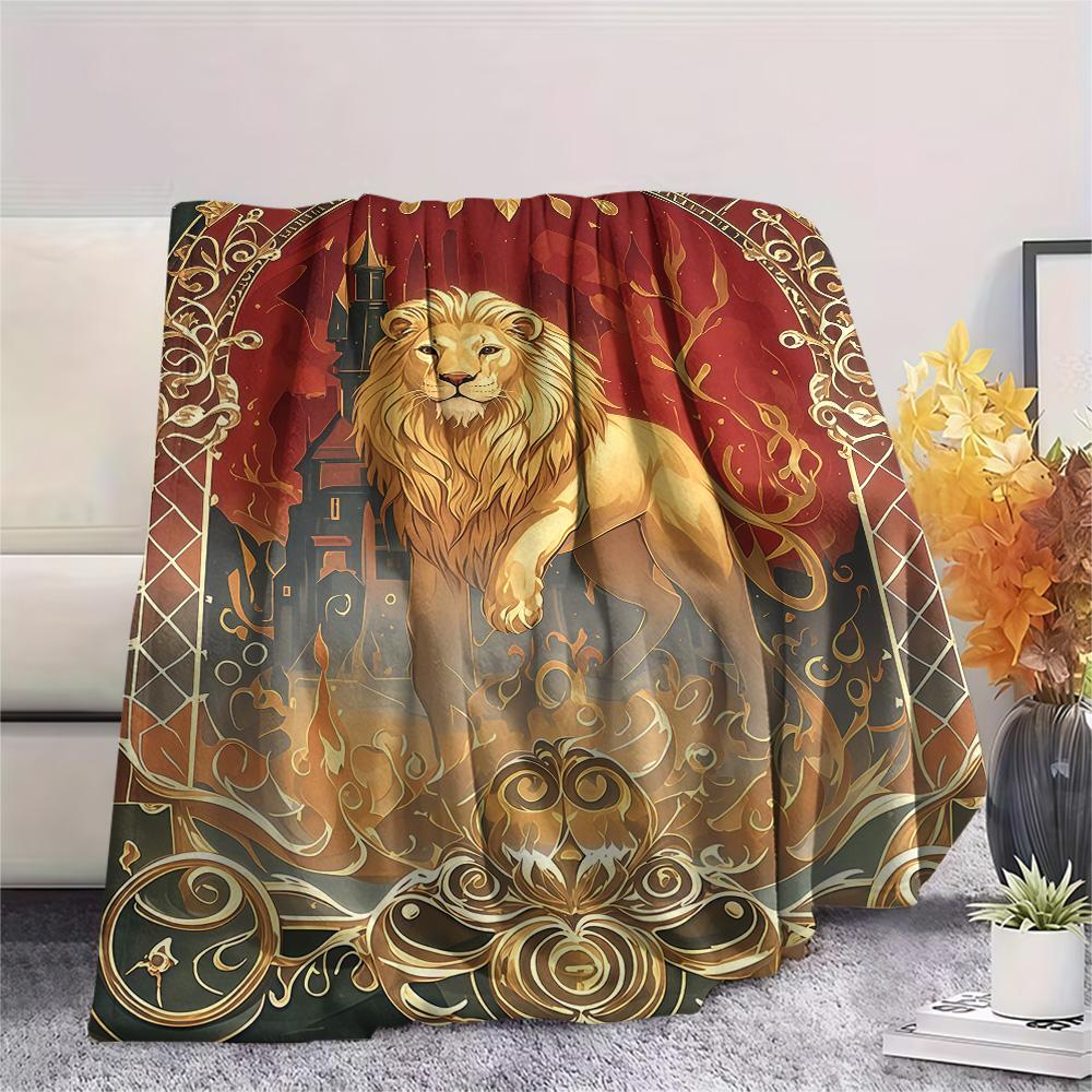 1PC Magic Academy Print FlAannel Blanket, High Quality Comfortable for All Seasons, Home Decor, Warmth and Comfort