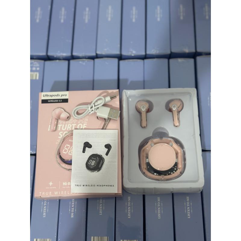 Transparent second-generation bluetooth headset crystal digital display space capsule wireless