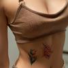 9 Stück Temporäre Tattoos Hibiskusblumen Temporäre Tattoo-Aufkleber Narzissenblumen Sonnenblumen Für Damen Wangen Arme